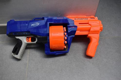 NERF N-Strike Elite Surgefire - Blaster, Kinderen en Baby's, Speelgoed | Buiten | Actiespeelgoed, Zo goed als nieuw, Ophalen of Verzenden