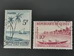 Guinée 1959 - palmier, voilier, pirogue, Guinée, Affranchi, Enlèvement ou Envoi