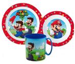 Super Mario Kinderservies met Mok - Magnetron, Kinderen en Baby's, Ophalen of Verzenden, Nieuw