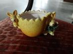Cache-pot jaune avec 2 lapins, Overige vormen, Tuin, Zo goed als nieuw, Minder dan 25 cm