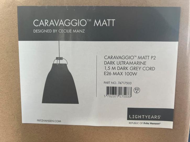 caravaggio matt p2 dark ultramarine (nieuw), Huis en Inrichting, Lampen | Hanglampen, Zo goed als nieuw, Ophalen of Verzenden