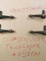 bronzen clipsen , vast hechting traploper  20 treden   per, Huis en Inrichting, Stoffering | Tapijten en Vloerkleden, Ophalen