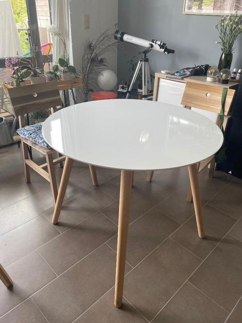 Table ronde 90 cm, Huis en Inrichting, Tafels | Eettafels, Gebruikt, 50 tot 100 cm, Vier personen, Rond, Ophalen