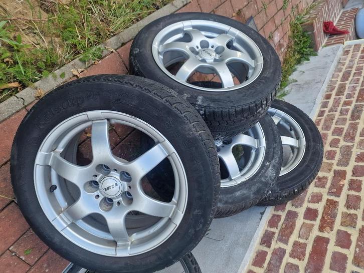Rial velgen + winterbanden, Auto-onderdelen, Banden en Velgen, Band(en), Winterbanden, Personenwagen, Gebruikt, Ophalen