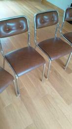 4 stoelen, Huis en Inrichting, Stoelen, Vier, Kunststof, Gebruikt, Bruin