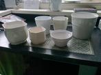 Bloempotten - cachepots wit, Gebruikt, Binnen, Ophalen of Verzenden, Aardewerk