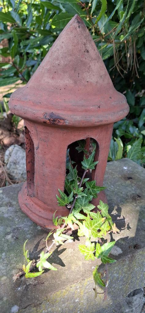 Oude terracotta chimney/schoorsteenpot - tuinornament, Antiek en Kunst, Curiosa en Brocante, Ophalen of Verzenden