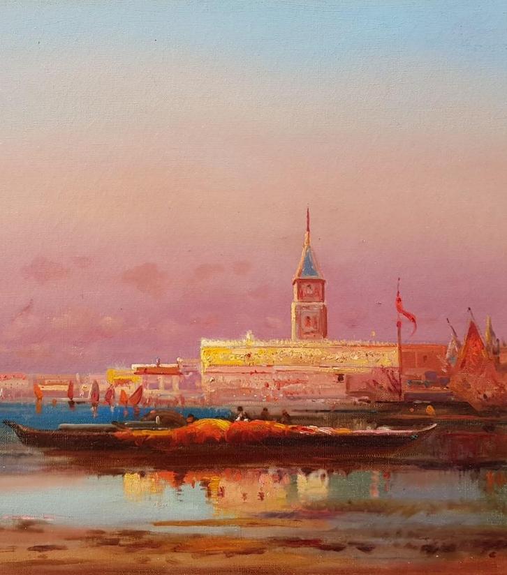 Superbe tableau ancien - VENISE - Henri DUVIEUX, Antiek en Kunst, Kunst | Schilderijen | Klassiek, Verzenden