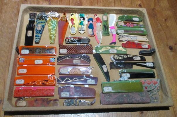 unieke collectie oude pocket kammen celluloid hoorn, Antiek en Kunst, Curiosa en Brocante, Verzenden