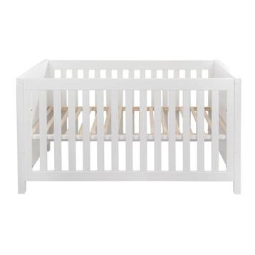 Quax stripes bed / ledikant 140 x 70 cm + junior bed white, Matelas, 70 à 85 cm, Comme neuf, Enlèvement