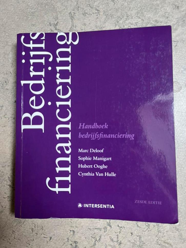 Handboek Bedrijfsfinanciering zesde editie, Boeken, Studieboeken en Cursussen, Gelezen, Hogeschool, Ophalen