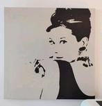 Cadre ikea +- 90 / 90 cm Audrey Hepburn - a retendre  occas., 75 cm ou plus, Enlèvement, Utilisé, Imprimé