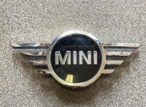 Origineel Mini motorkap logo chrome, Autos : Pièces & Accessoires, Petit matériel, Mini, Utilisé, Enlèvement ou Envoi