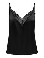 Only Nieuw zwartkleurig topje met kant en V-hals in Perf Nie, Kleding | Dames, Topjes, Only, Zwart, Maat 42/44 (L), Nieuw