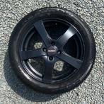 4 zwarte velgen + banden, Auto-onderdelen, Banden en Velgen, Ophalen, Gebruikt, Velg(en), 16 inch
