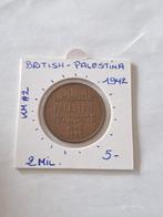 Brits palestina 2 mil 1942 MOOI, Postzegels en Munten, Munten | Azië, Ophalen of Verzenden