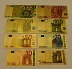 Set vergulde eurobankbiljetten als souvenir, Verzenden