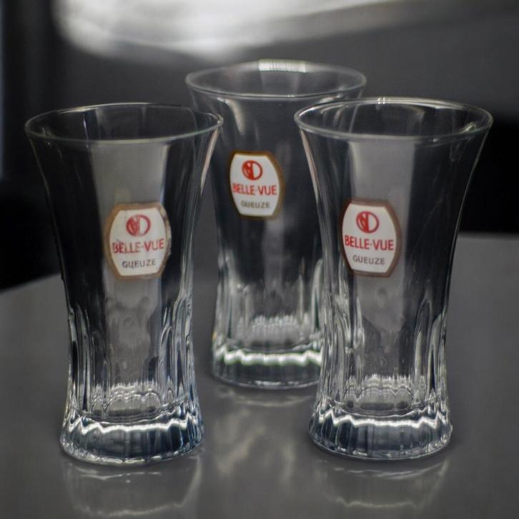 BELLE-VUE Gueuze glas, Verzamelen, Biermerken, Gebruikt, Glas of Glazen, Overige merken, Ophalen of Verzenden