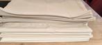 6 tafellakens 170/170 en 36 servetten. Beigetinten. €30, Ophalen