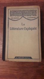 Vieux livre: "La Littérature Expliquée", Gelezen, Frans, ASO, Ophalen of Verzenden