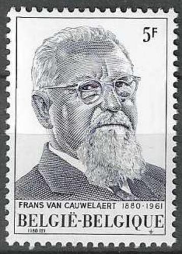 Belgique 1980 - Yvert 1964 /OBP 1965 - Frans van Cauwelaert, Envoi, Non oblitéré, Neuf