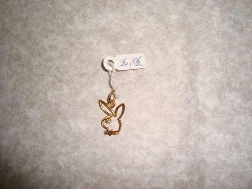 hangertje plaque d'or playboy bunny met 1 zirconia nieuw, Handtassen en Accessoires, Kettinghangers, Nieuw, Overige materialen