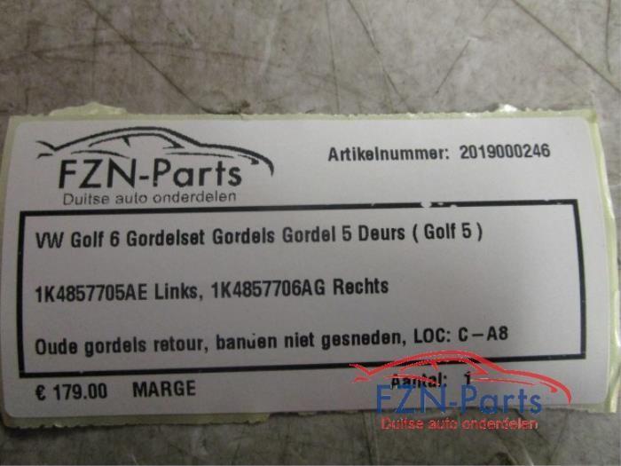 Veiligheidsgordel Set voor Volkswagen Golf (22729354), Auto-onderdelen, Interieur en Bekleding, Gebruikt, Ophalen