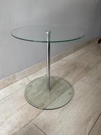 Bijzettafel, Huis en Inrichting, Rond, Ophalen, 45 tot 60 cm, Glas
