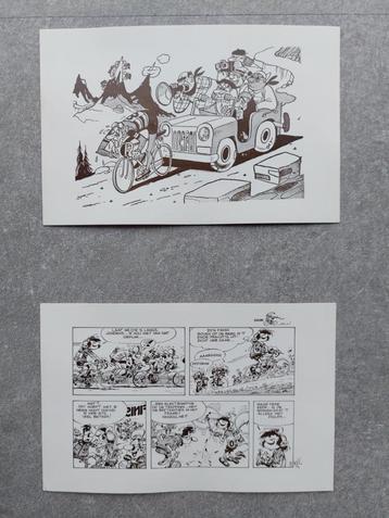 Bandes dessinées de Sleen et Franquin (cyclisme), Enlèvement ou Envoi, Comme neuf, Affiche, Image ou Autocollant