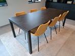 Tafel met keramisch blad, stoelen & tapijt, Huis en Inrichting, Tafels | Eettafels, Ophalen, 100 tot 150 cm, 200 cm of meer, Zo goed als nieuw
