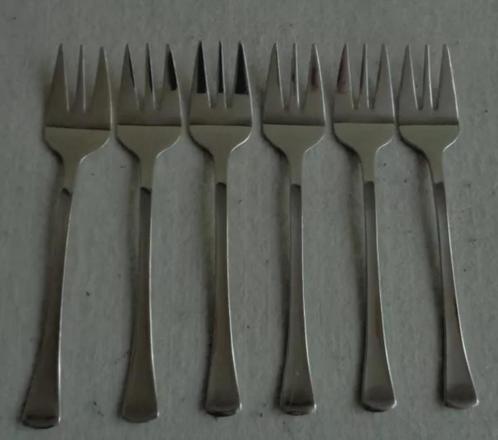 Sola Monique 6x taartvork gebaksvork 12cm verzilverd, Huis en Inrichting, Keuken | Bestek, Zo goed als nieuw, Verzenden
