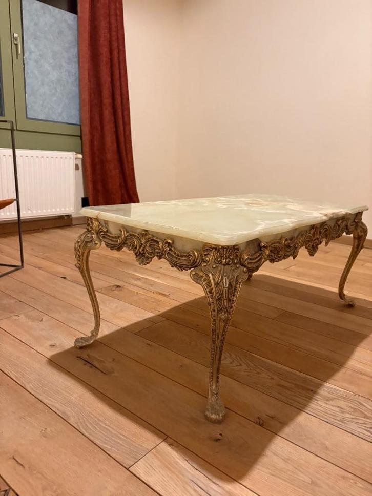 Marmeren salontafel, Huis en Inrichting, Tafels | Salontafels, Zo goed als nieuw, 50 tot 75 cm, Minder dan 50 cm, 100 tot 150 cm