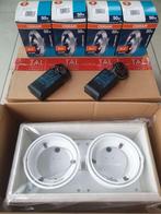 2x TAL inbouwspots INCAS R2 QR 111 BOX + MODULE + halogeen, Huis en Inrichting, Lampen | Plafondlampen, Ophalen of Verzenden