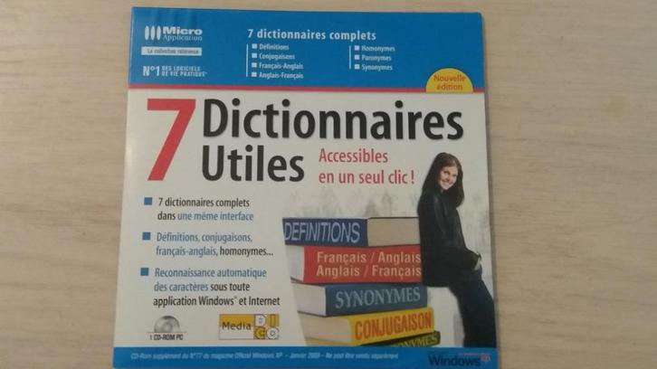 Nouveau micro application 7 dictionnaires utiles, Computers en Software, Educatie- en Cursussoftware, Windows, Ophalen of Verzenden