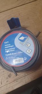 Câble VVT pour téléphonie 4 x 0,6 mm, rouleau de 25 mètres, Bricolage & Construction, Électricité & Câbles, Comme neuf, Câble ou Fil électrique