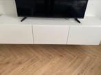 Tv Meubel ikea besta wit met glasplaat, Ophalen, Zo goed als nieuw, Glas