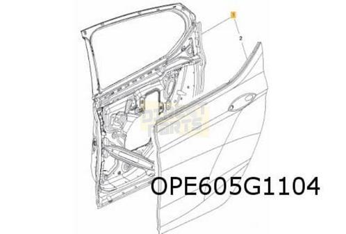 Opel Astra K (10/15-2/22) Achterportier Rechts (te spuiten), Auto-onderdelen, Carrosserie, Deur, Opel, Nieuw, Ophalen of Verzenden