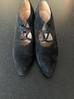 Zwarte nubuck pumps met lederen zolen: maat 38, Pumps, Zwart, Ophalen of Verzenden, Gedragen