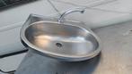 Rvs wasbak inox lavabo voor buiten of in garage., Tuin en Terras, Buitenkranen, Ophalen