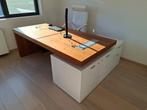vol eiken bureau, Huis en Inrichting, Ophalen, Zo goed als nieuw, Bureau