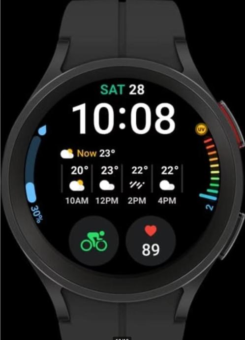 Samsung galaxy watch 5 pro 45 mm, Handtassen en Accessoires, Smartwatches, Zo goed als nieuw, Android, Zwart, Afstand, Calorieverbanding