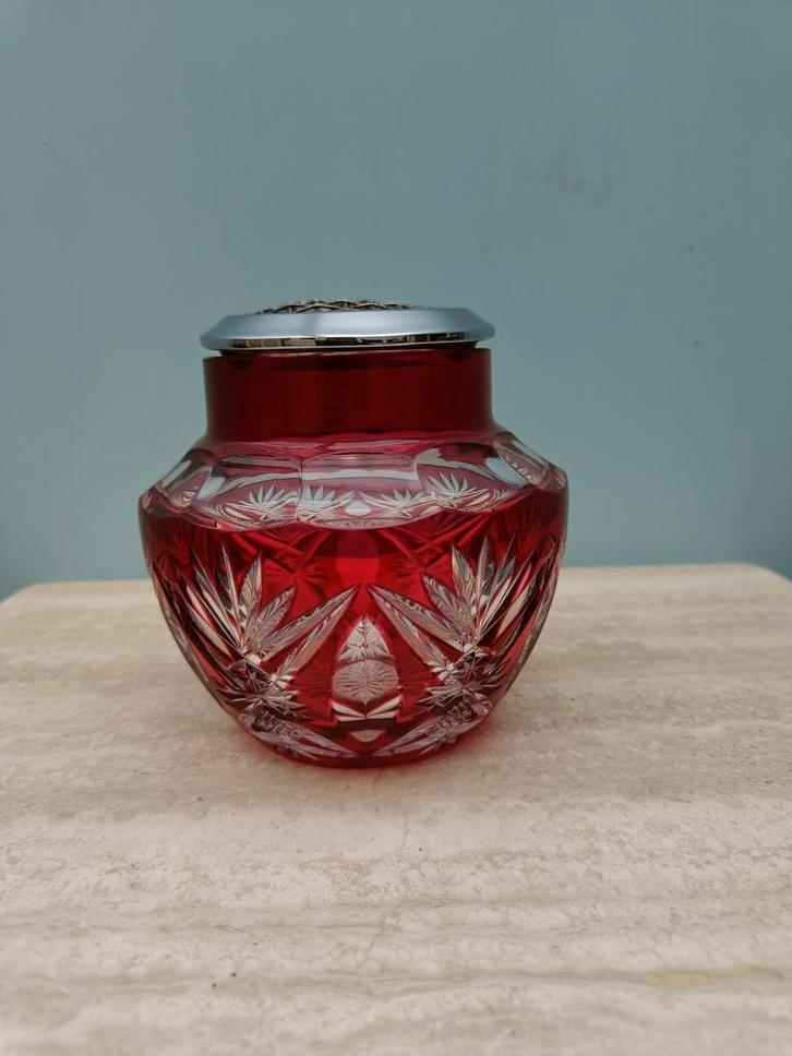 Val Saint Lambert Piqué Fleur jaren 20, Antiek en Kunst, Antiek | Glaswerk en Kristal, Ophalen of Verzenden