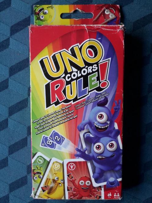 Nieuw spel Uno Colors Rule, 2-10 spelers, 7+, + gratis promo, Hobby & Loisirs créatifs, Jeux de société | Jeux de cartes, Comme neuf