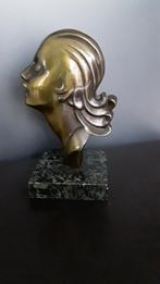Art Deco beeld in brons op marmeren sokkel, Enlèvement ou Envoi, Bronze