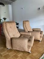 2 vintage eenzitten / zetels / fauteuils, 75 à 100 cm, Enlèvement, Utilisé, 70's retro vintage Space Age
