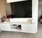 MeubleTV 180x40 avec verre,Tv-meubel 180x40 met glas, Ophalen, Zo goed als nieuw, Glas