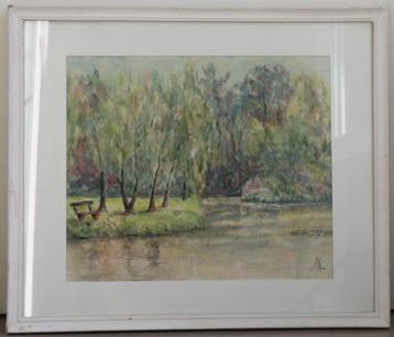 Aquarel Met Monogram beschikbaar voor biedingen