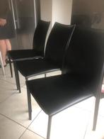 Zwarte stoelen, Drie, Gebruikt, Ophalen of Verzenden, Zwart