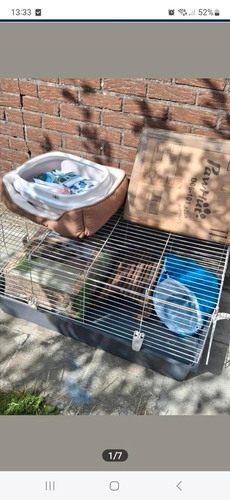 Konijnenhok, compleet set, Dieren en Toebehoren, Knaagdieren en Konijnen | Hokken en Kooien, Ren, Ophalen