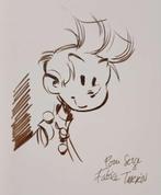 BD Spirou 3 Tombeau des Champignac EO Dédicacé Tarrin Yann, Eén stripboek, Ophalen of Verzenden, Gelezen